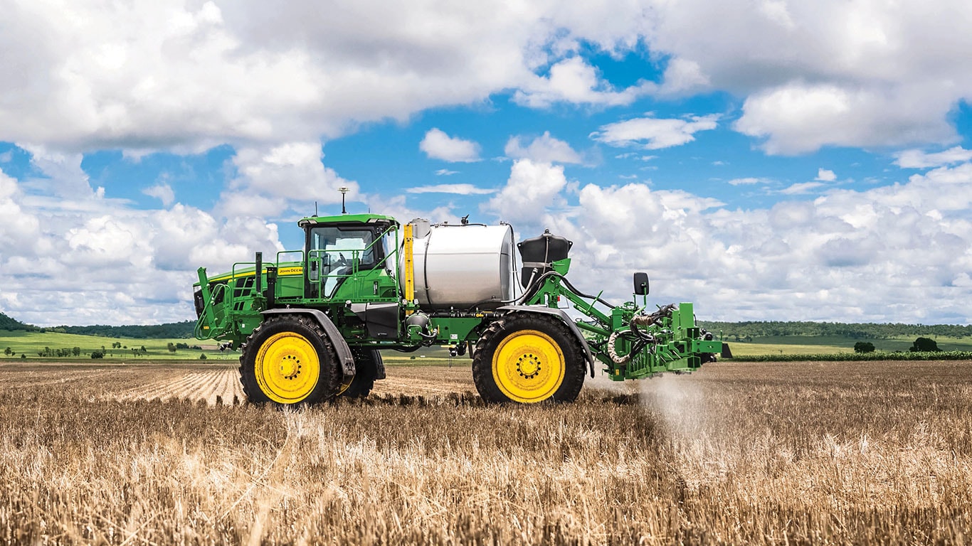 A Sprayer running in the field.
