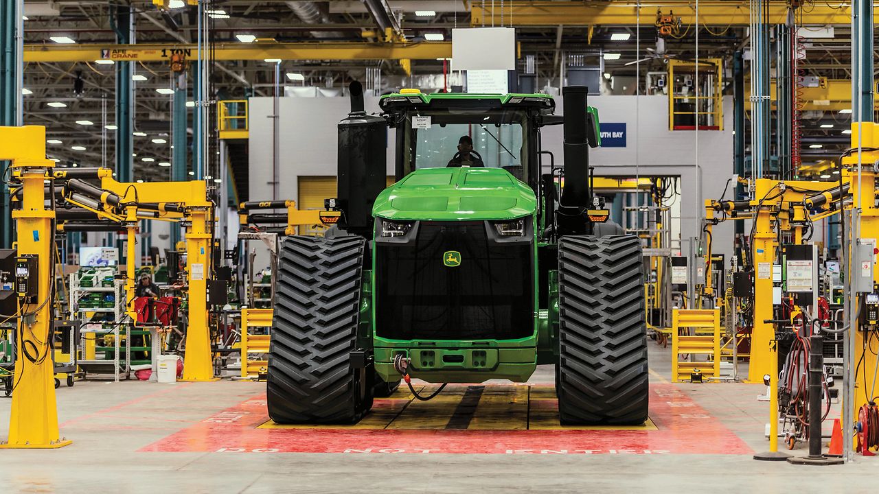 Tractor rolls off the line in Waterloo, Iowa