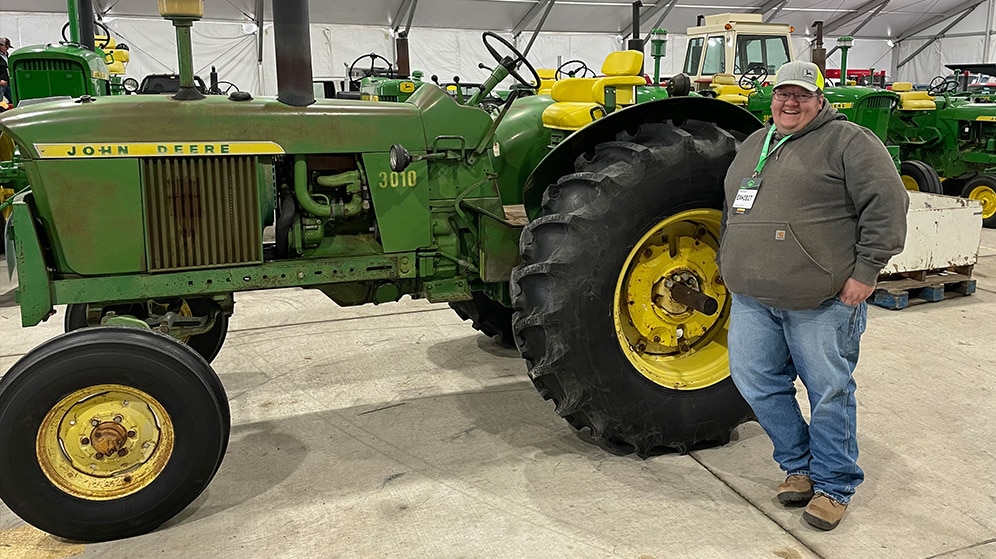 Dan Misener with 1963 John Deere 3010 LP Standard