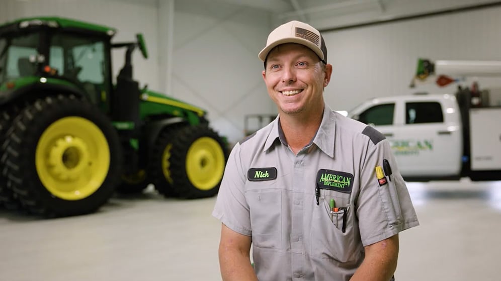 technician Nick being interviewed