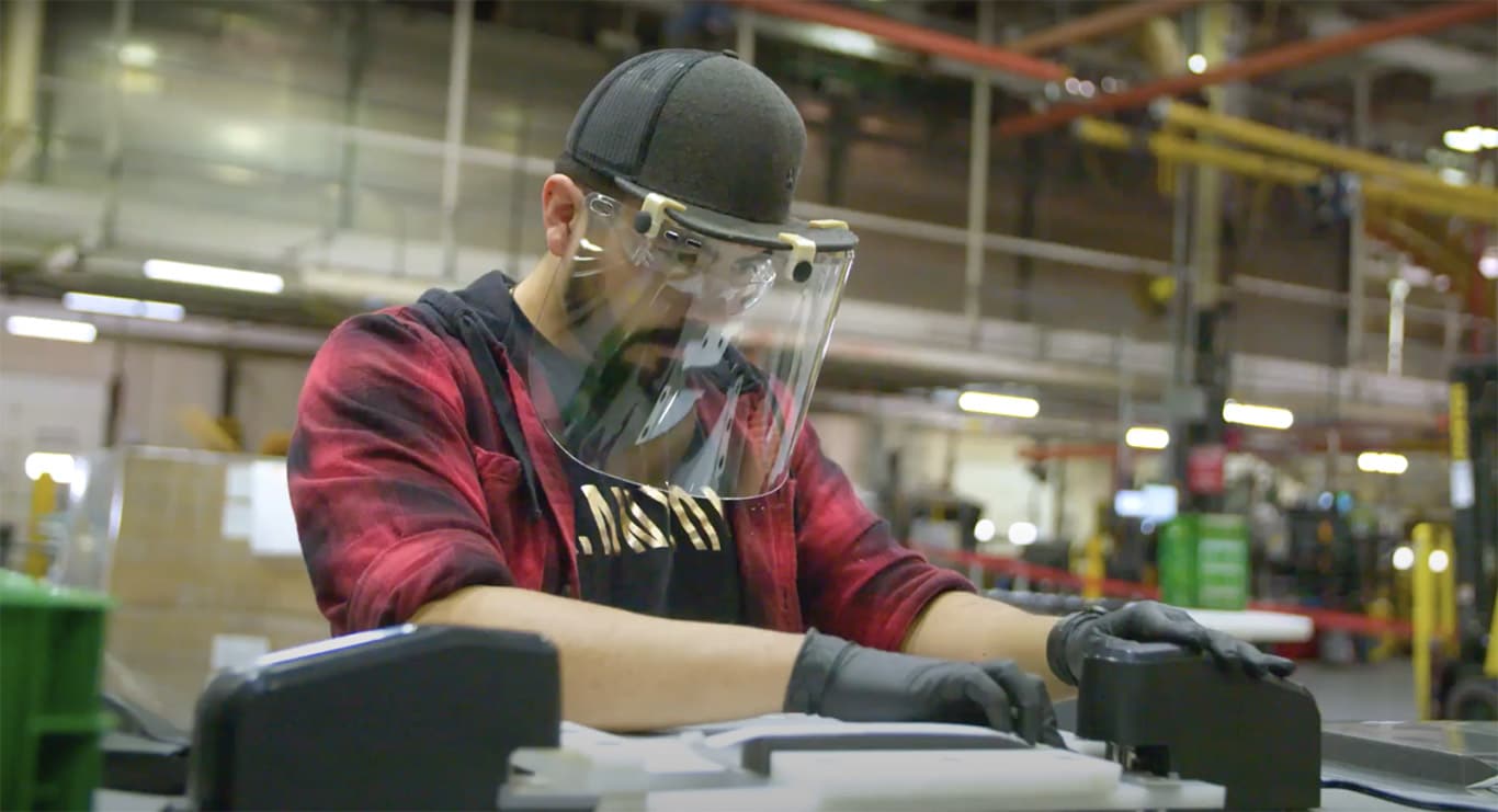 Employees Build 400,000 Face Shields for Healthcare Workers