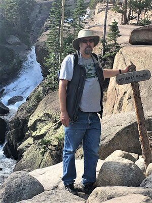 Noel Anderson hiking.