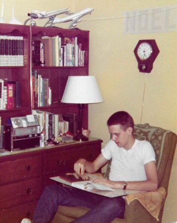 Noel Anderson reading as a young child.