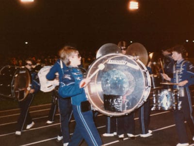 Adrian Rantilla as a young child playing in the band.