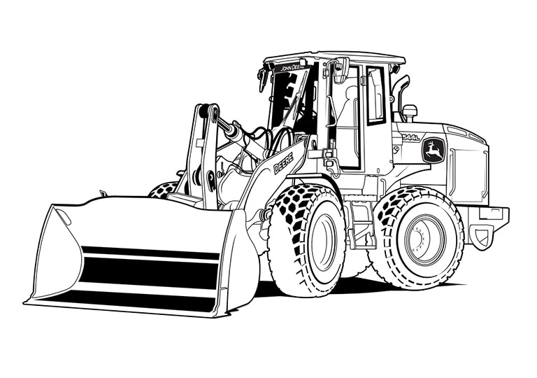 tractor and trailer coloring pages