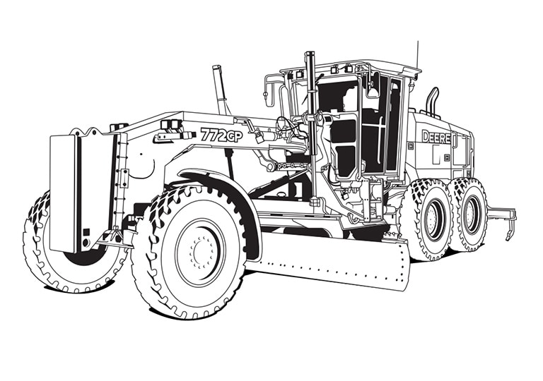 Simple Tractor coloring page  Free Printable Coloring Pages