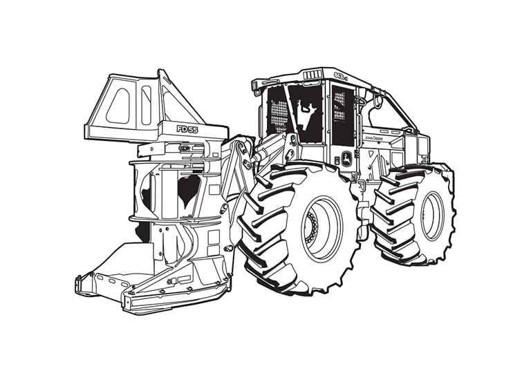 John Deere Tractor coloring page