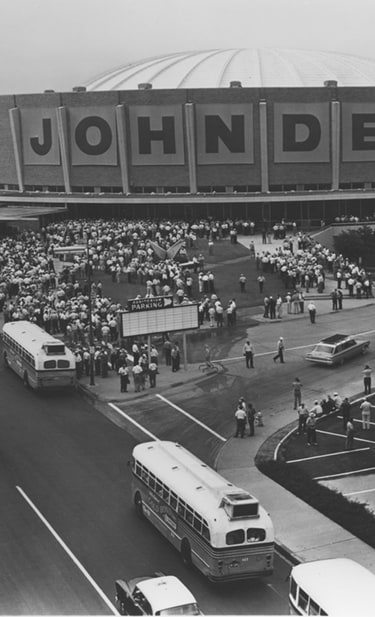 Black and white photograph of Deere Day in Dallas