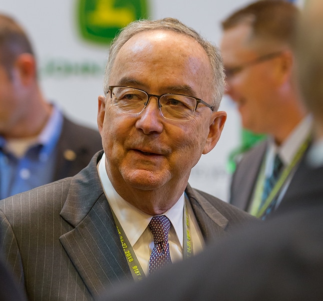Sam Allen talking with people at the 2018 FFA Convention