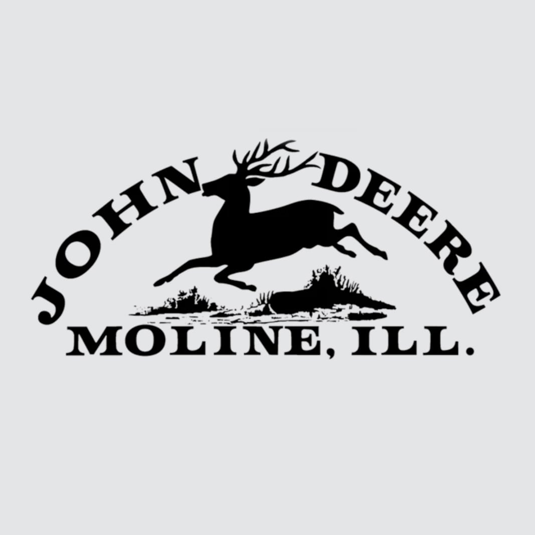 John Deere Logos Since 1876 Round-Tin Sign