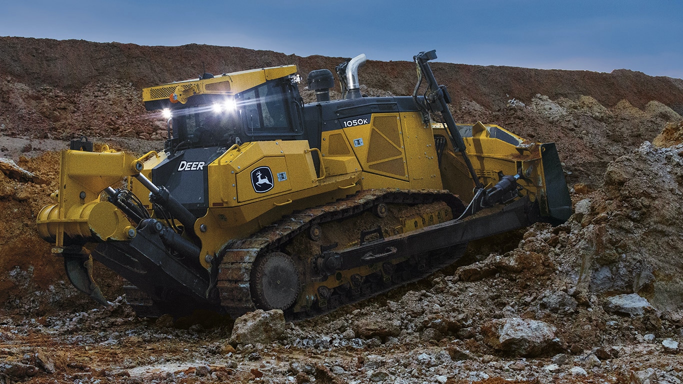 Large image of the 1050K Crawler Dozer on a construction jobsite