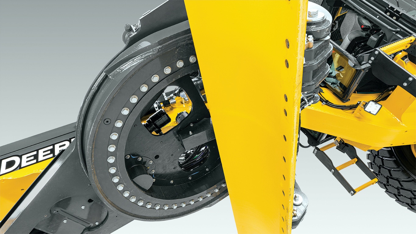 Close up view of the premium circle feature on the John Deere motor graders.