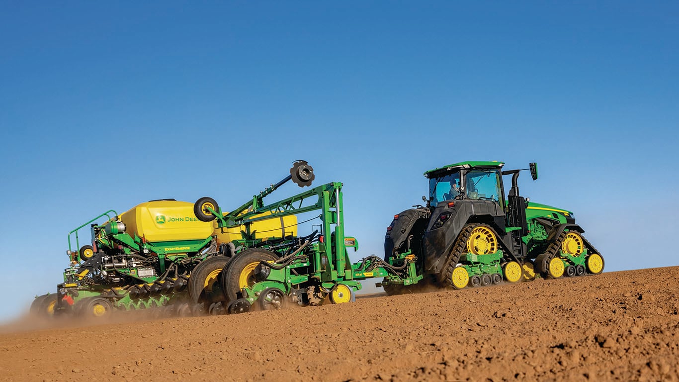 John Deere Planter in a field