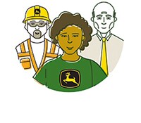 cartoon workers