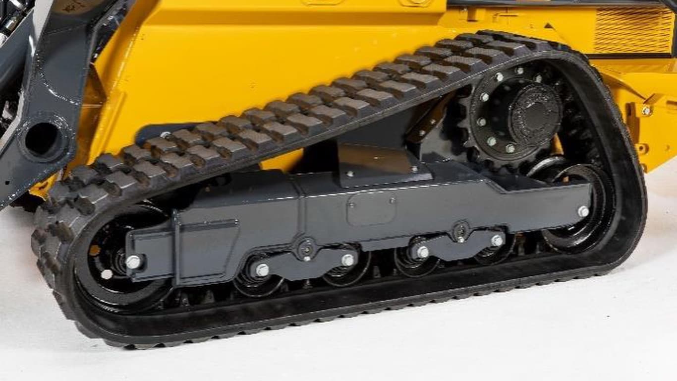 Large image of close-up shot of the 333G Compact Track Loader Anti-Vibration Undercarriage 