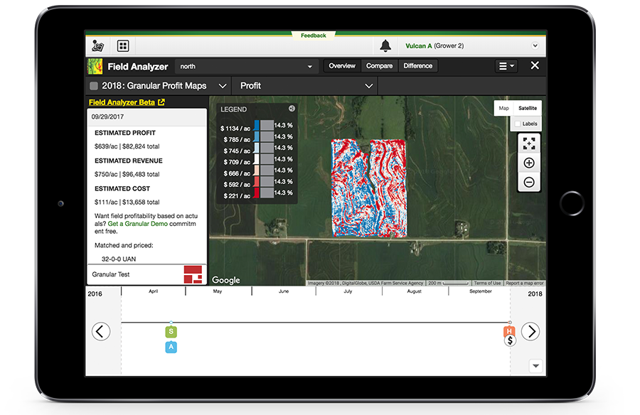 A screenshot of the new Profit Maps tool.
