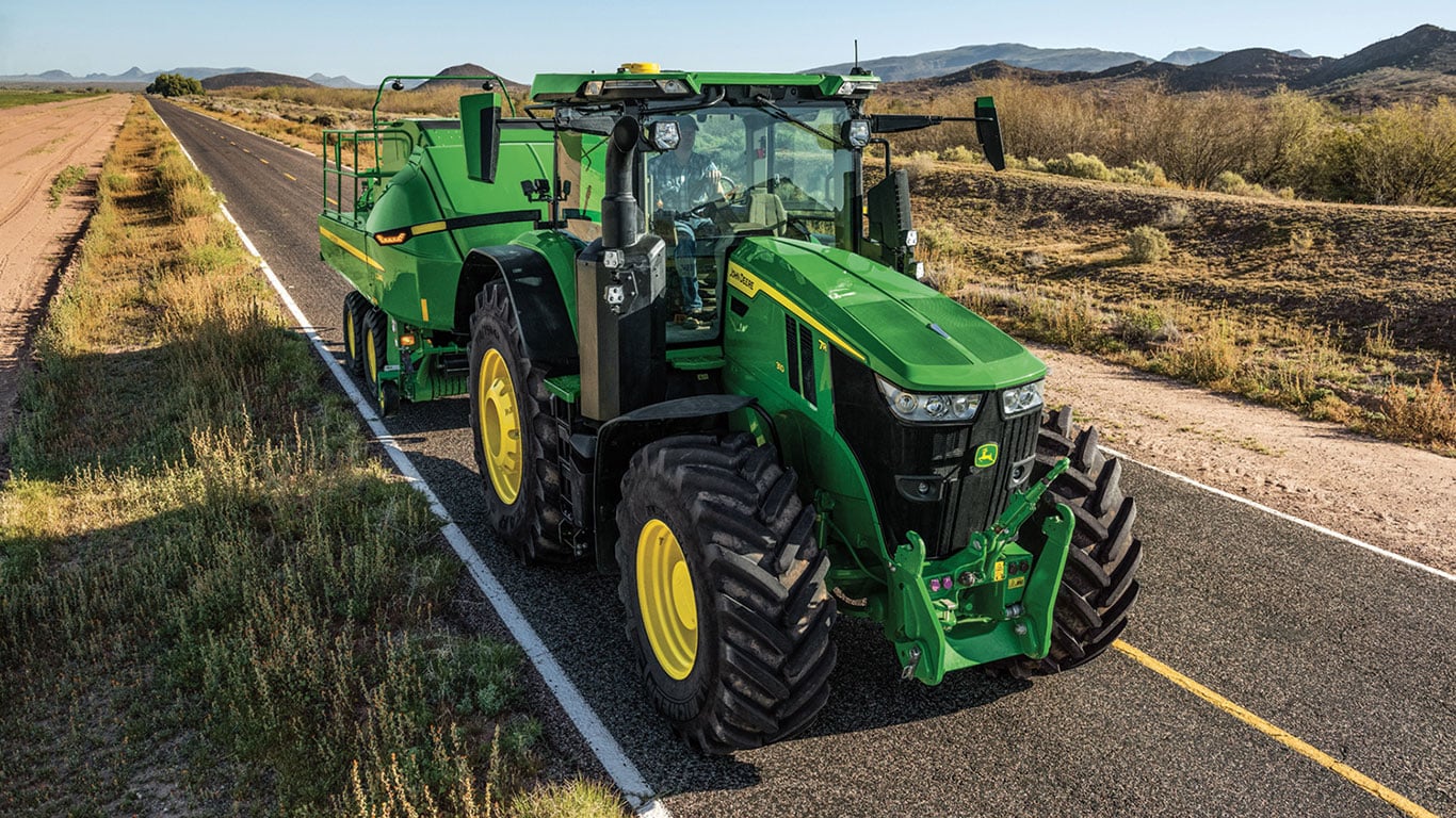 All 7R Tractors can be equipped with an optional Infinitely Variable Transmission (IVT), including the 7R 310 shown here.  