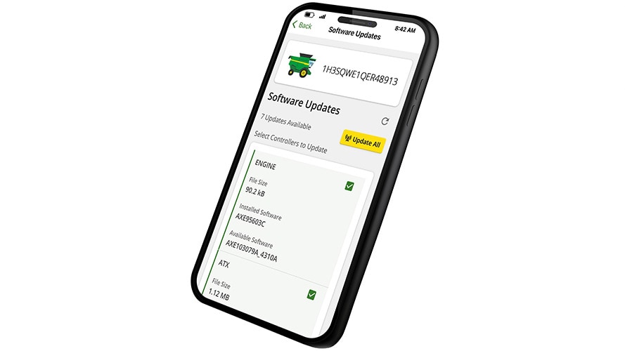 A phone screen previewing the app update to enhance customer self-repair