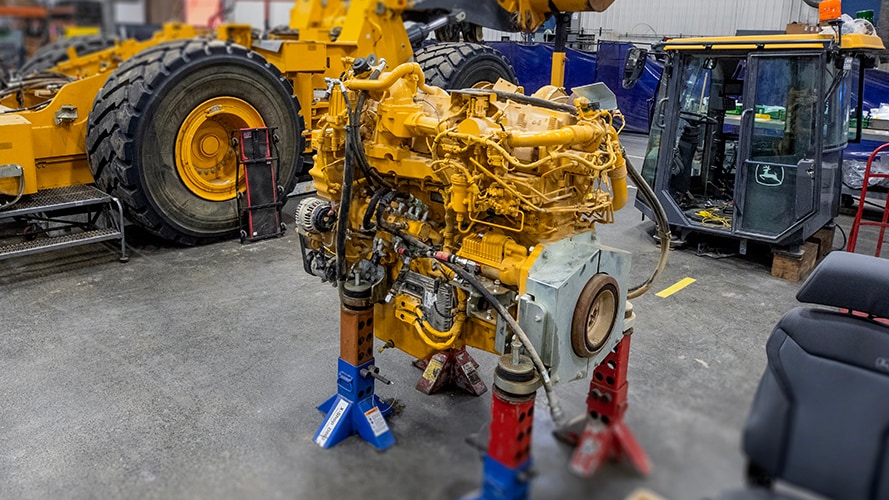 John Deere remanufactured engine.