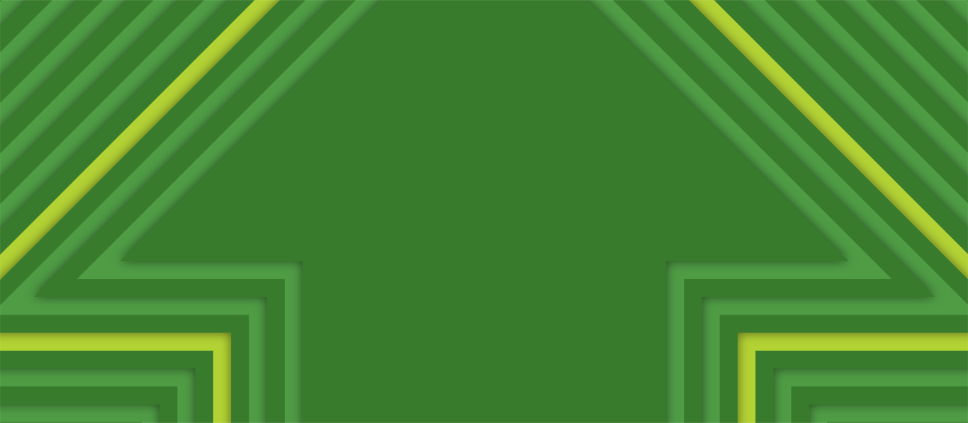A background illustration of an arrow pointing up