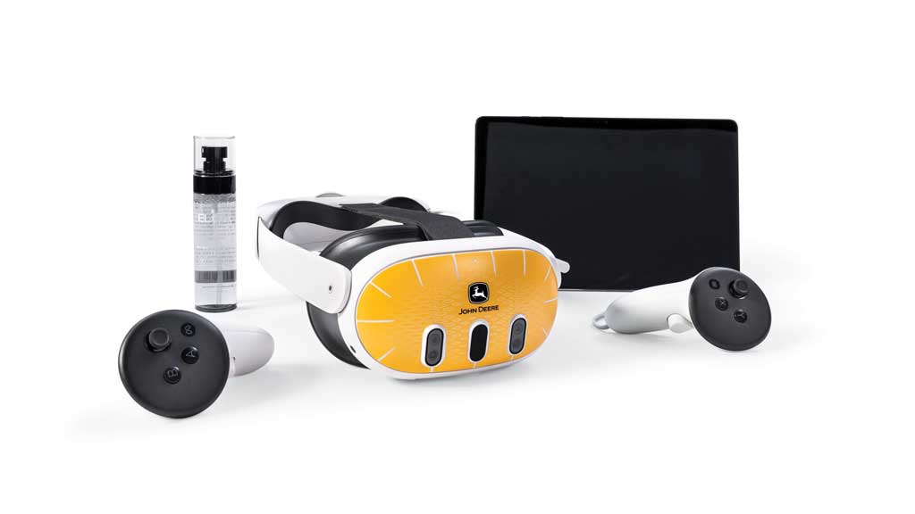 A bundled set of XR headset and accessories