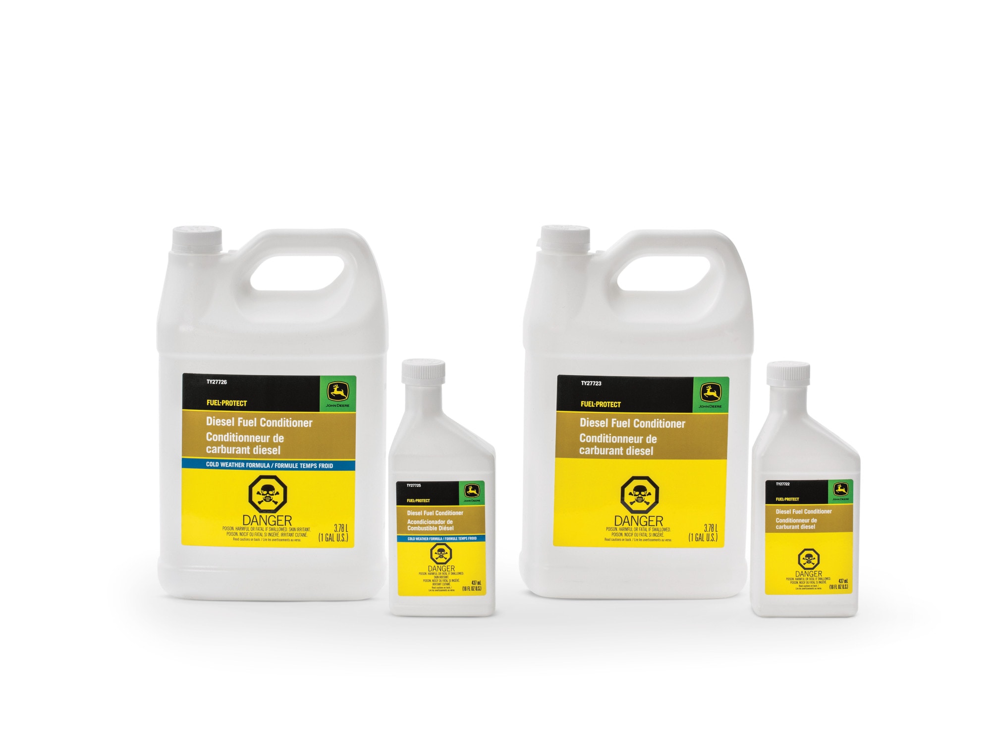  two white jugs of Diesel Fuel conditioner
