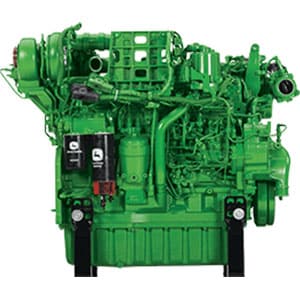 Green John&nbpsp;Deere Reman complete engine block.