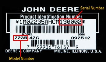 John Deere secciones parte número AZ32298 