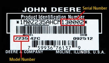 John Deere Serial Number Chart