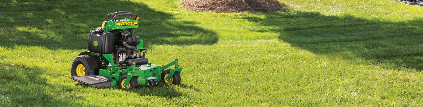 A QuikTrak mower on grass