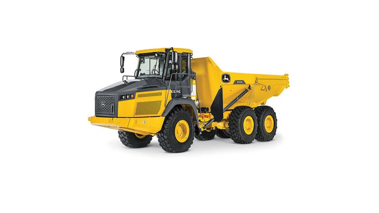 310E II Articulated Dump Truck with white background.