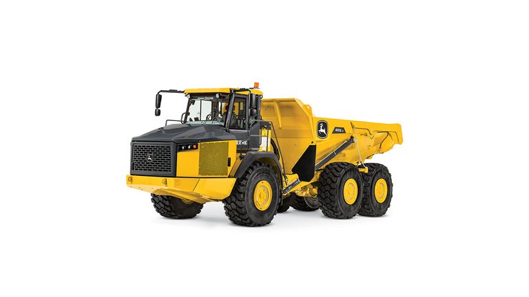 A 410EII Articulated Dump Truck studio model image on a white background