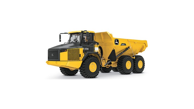 460E-II Articuated Dump Truck studion model image on a white background