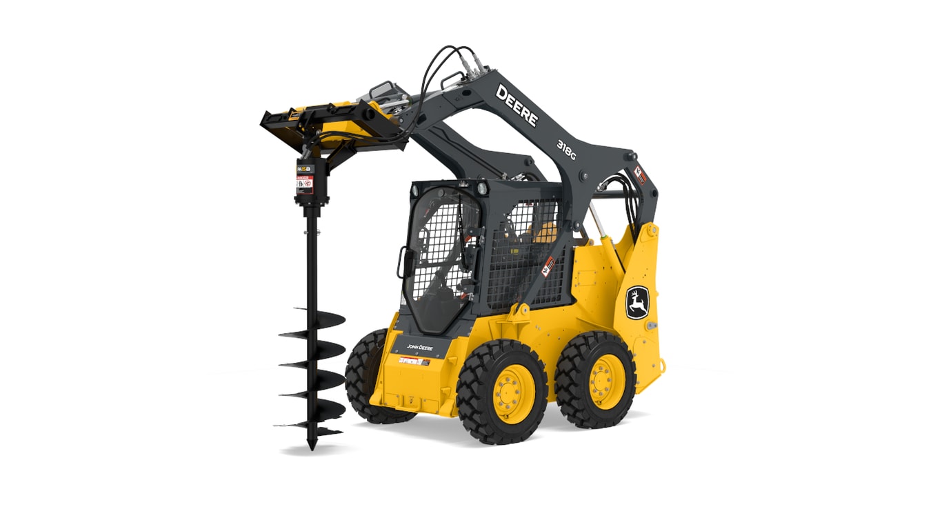 PA15B Auger attachment on 318G skid steer