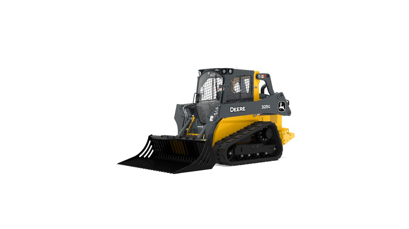 R75 Rock Bucket attachment on 325G Compact Track Loader
