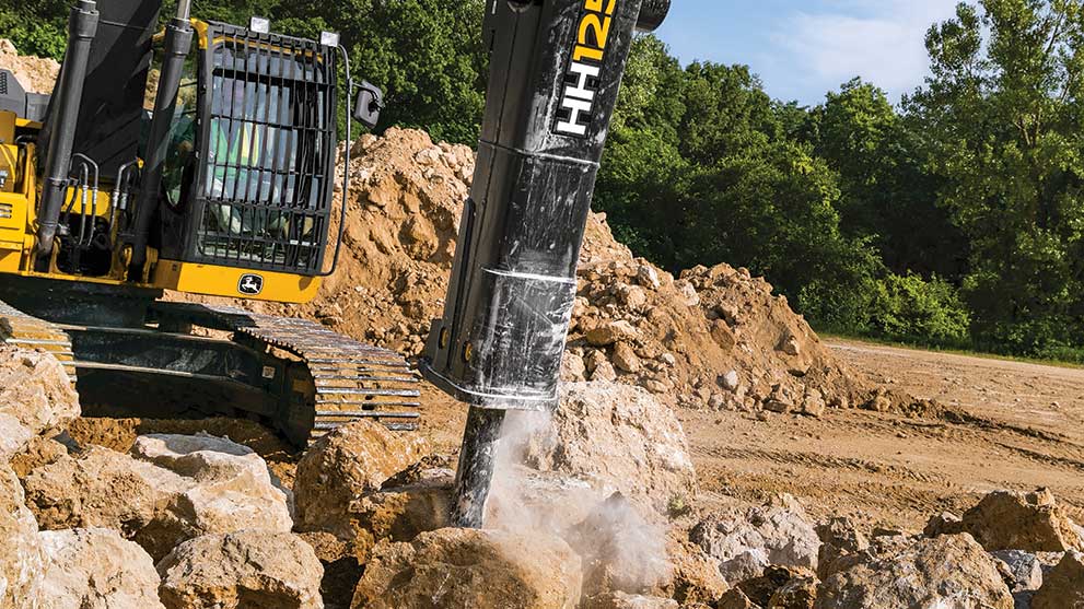 Hammers for Mid & Size Excavators | John Deere US