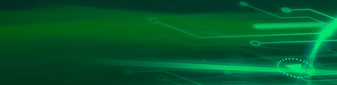 Green background with graphics depicting data transfer.