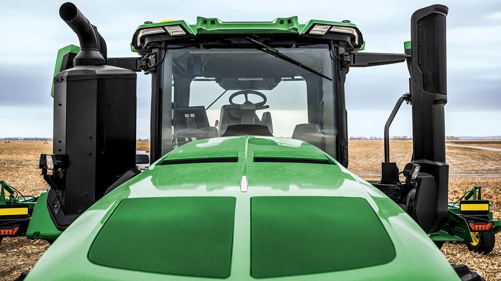 Autonomous Tractor cab with autonomy cameras