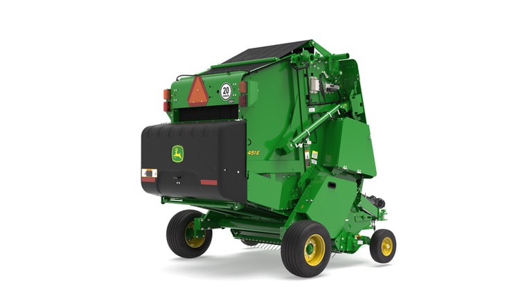 Rear-right view of the 451E Baler
