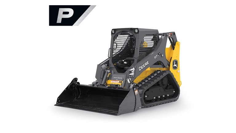 317 P-Tier compact track loader on white background