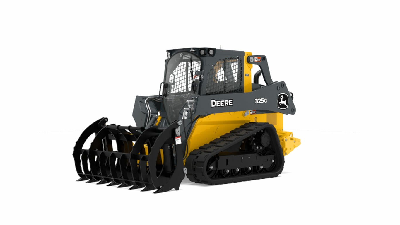 RR72 Root Rake Attachment on 325G Compact Track Loader