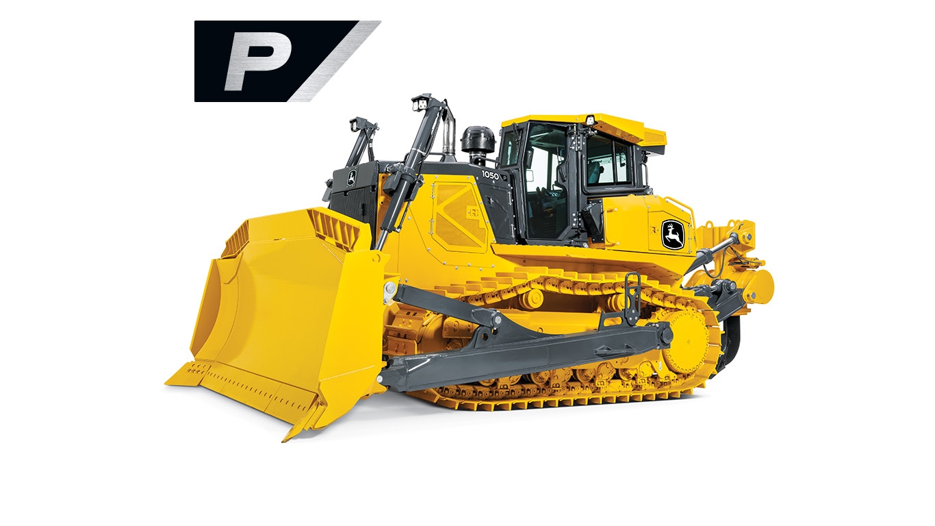 a 1050 P dozer on a white background