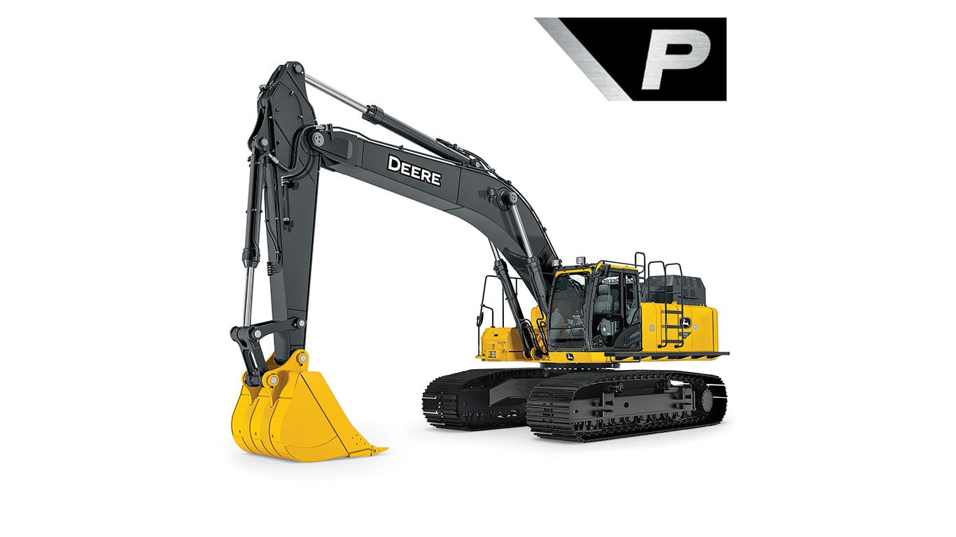 470 P-Tier Excavator with white background