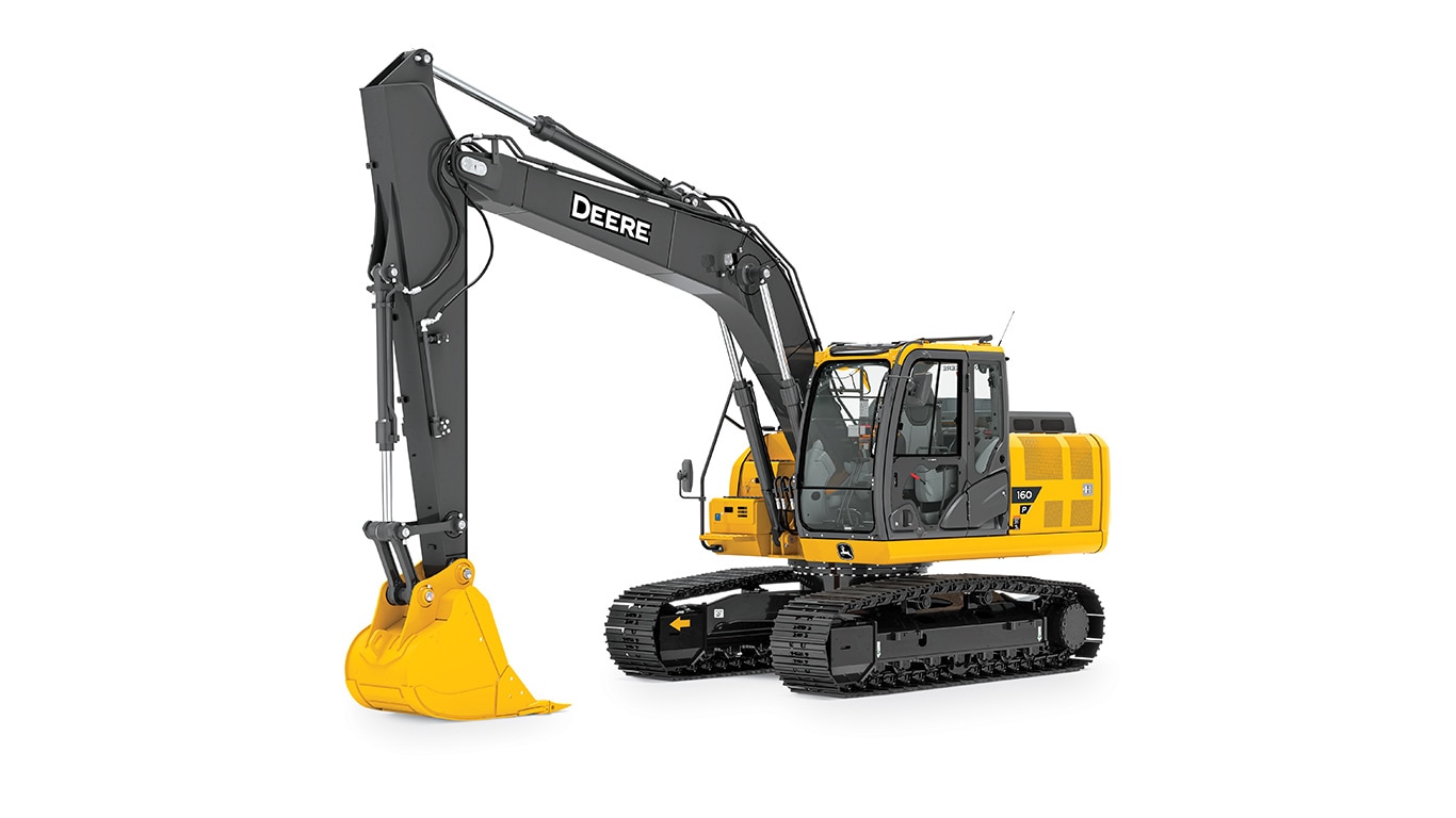 studio image of 160 P-Tier excavator on a white background