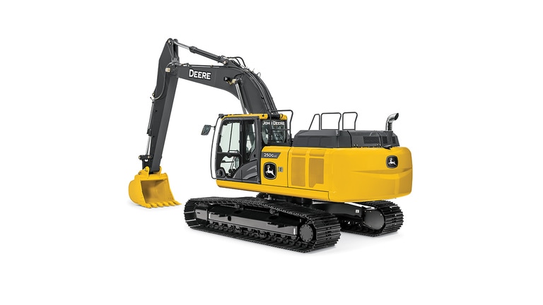 250G LC excavator on white background