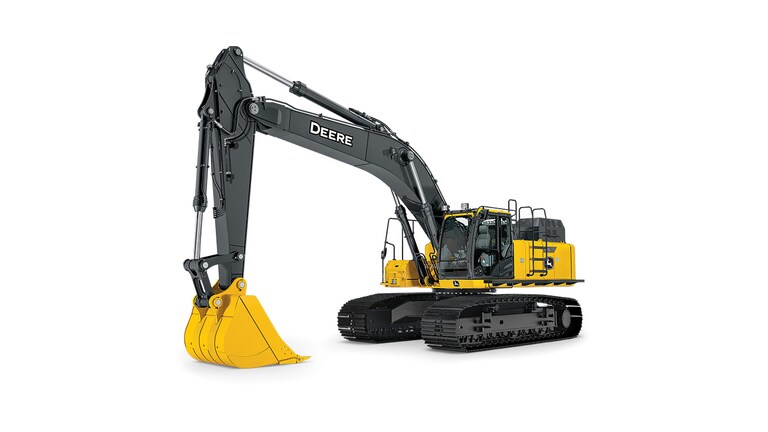 470G LC excavator on white background