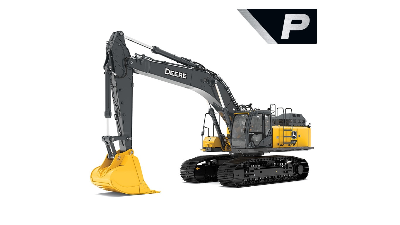 510 P-Tier excavator on white background