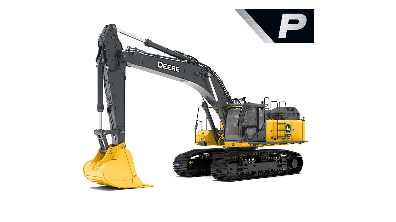 510 P-Tier excavator on a white background