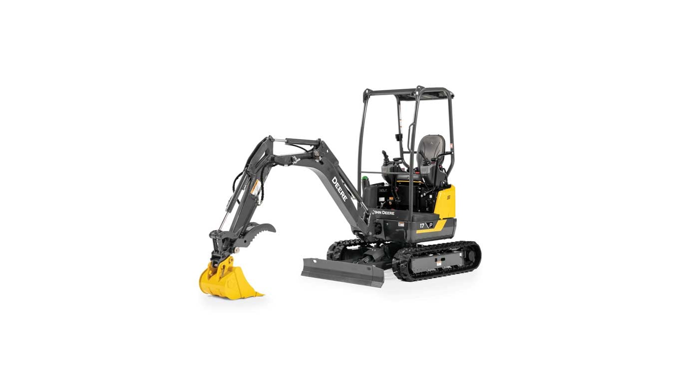 17 P-Tier Mini Excavator on white background