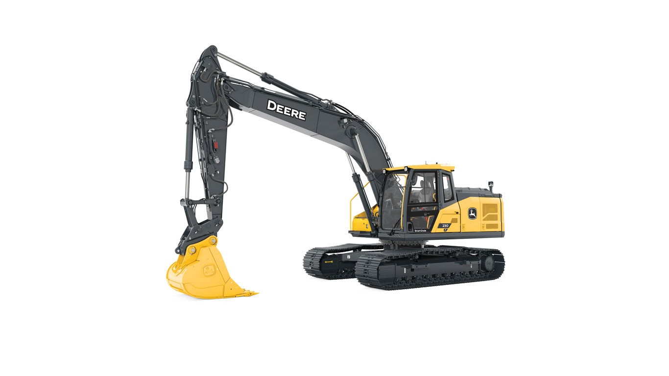 230 P-Tier Deere-designed Excavator on white background